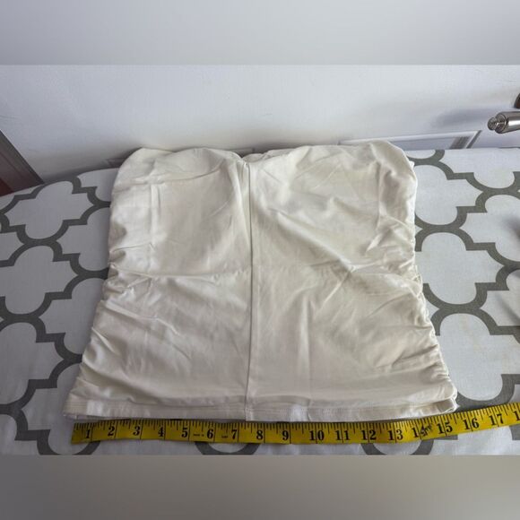 J. Crew Ruched V-neck top in stretch cotton blend NWT Size M - Picture 6 of 7